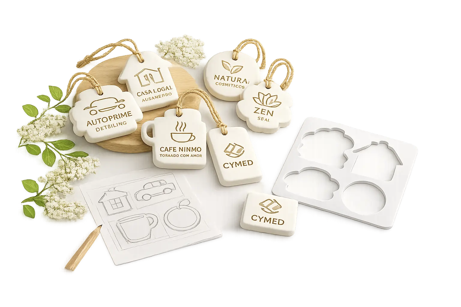 Exemplos de formas personalizadas para ambientadores KaoriX